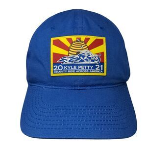 Kyle Petty 2021 Charity Ride Across America Strapback Hat Blue OSFM Embroidered